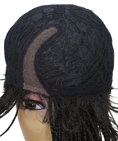 Rylan Short Side-Parted Elegant 9 Inch Cornrow Style Braided Wig for Women