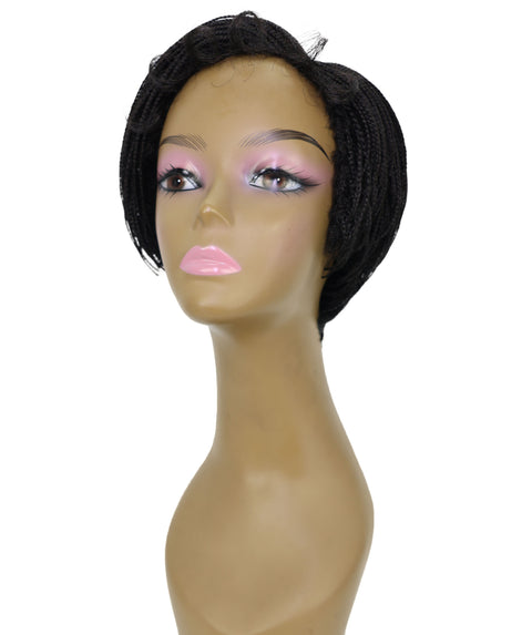 Rylan Short Side-Parted Elegant 9 Inch Cornrow Style Braided Wig for Women