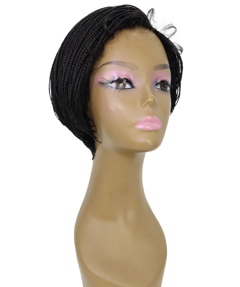 Rylan Short Side-Parted Elegant 9 Inch Cornrow Style Braided Wig for Women