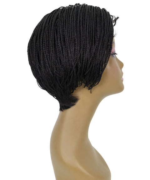 Rylan Short Side-Parted Elegant 9 Inch Cornrow Style Braided Wig for Women