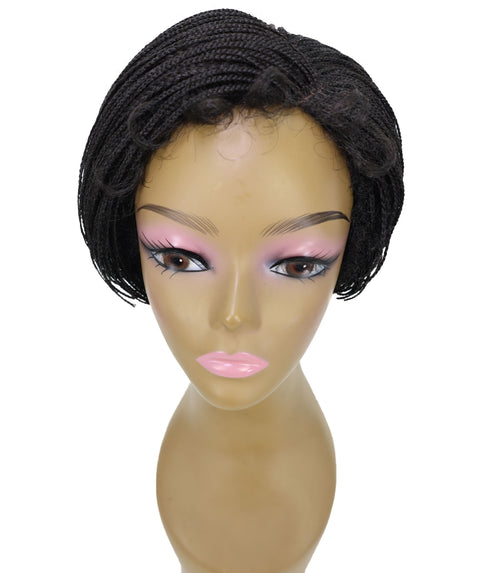 Rylan Short Side-Parted Elegant 9 Inch Cornrow Style Braided Wig for Women
