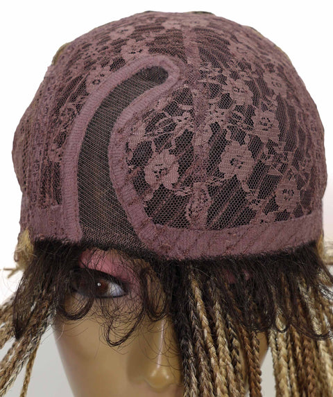 Rylan Short Side-Parted Elegant 9 Inch Cornrow Style Braided Wig for Women