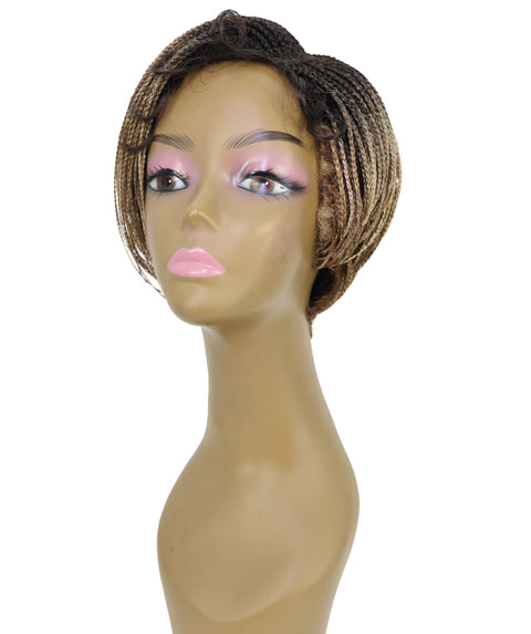 Rylan Short Side-Parted Elegant 9 Inch Cornrow Style Braided Wig for Women