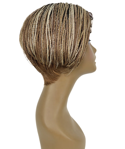 Rylan Short Side-Parted Elegant 9 Inch Cornrow Style Braided Wig for Women