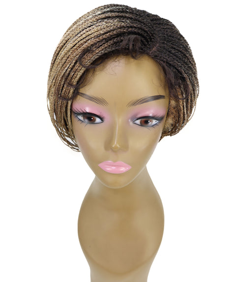 Rylan Short Side-Parted Elegant 9 Inch Cornrow Style Braided Wig for Women