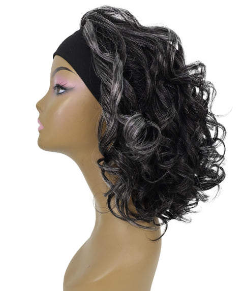Kailana Shoulder-Length 13 Inch Curly Headband Half Wig for Women