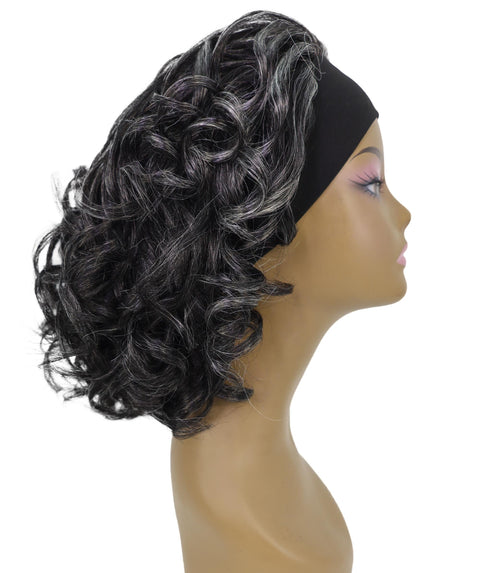Kailana Shoulder-Length 13 Inch Curly Headband Half Wig for Women