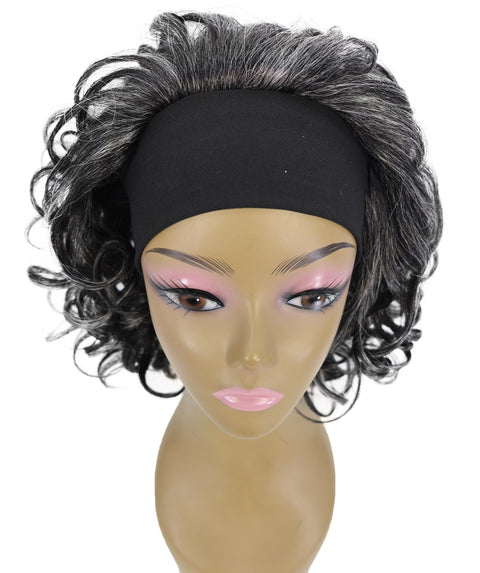 Kailana Shoulder-Length 13 Inch Curly Headband Half Wig for Women