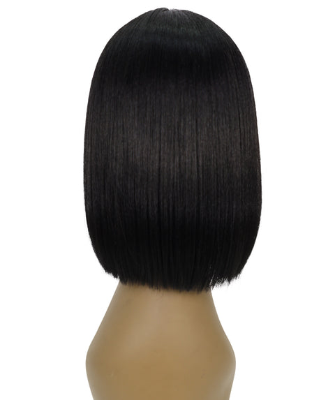 Shelia Mid-Length Human Hair Blend 10 Inch Full Wig Fun & Edgy Shag  with Razor-Finished Bob