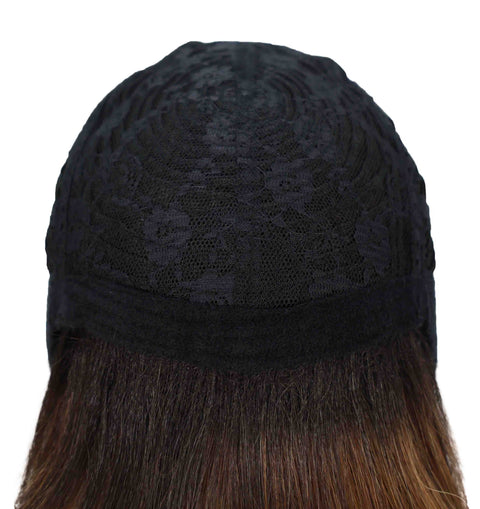 Shelia Mid-Length Human Hair Blend 10 Inch Full Wig Fun & Edgy Shag  with Razor-Finished Bob