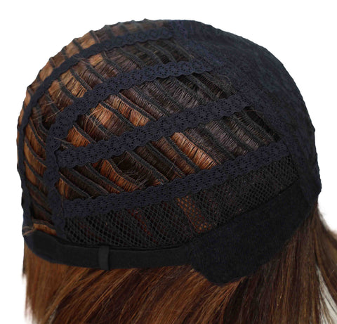 Shelia Mid-Length Human Hair Blend 10 Inch Full Wig Fun & Edgy Shag  with Razor-Finished Bob