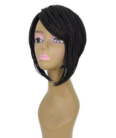 Brendy 8.5 Inch Short Side-Parted Braided Wig Elegant & Lightweight Synthetic Hair for Women