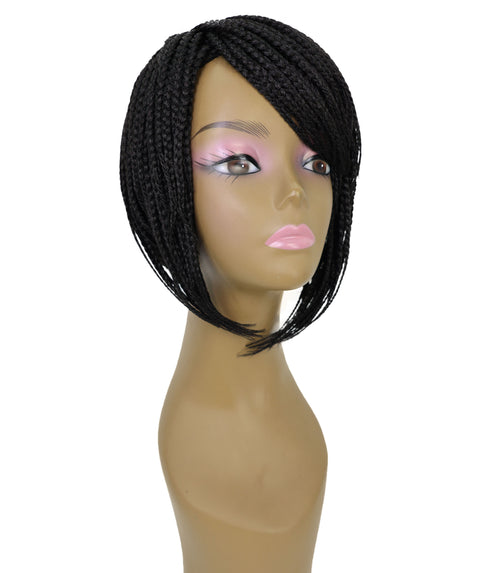 Brendy 8.5 Inch Short Side-Parted Braided Wig Elegant & Lightweight Synthetic Hair for Women