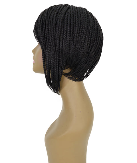 Brendy 8.5 Inch Short Side-Parted Braided Wig Elegant & Lightweight Synthetic Hair for Women