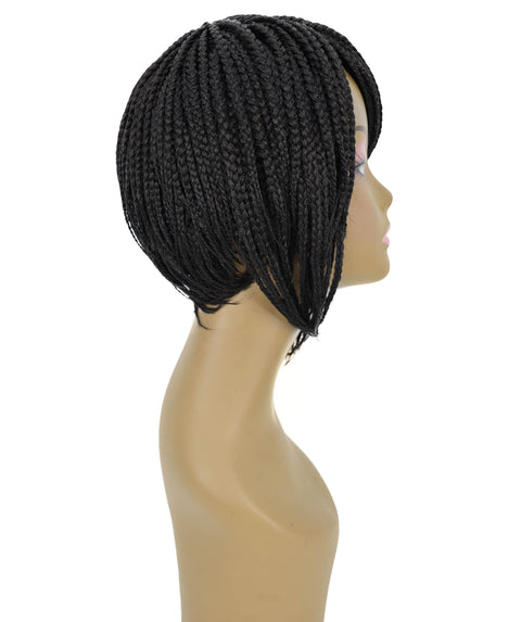 Brendy 8.5 Inch Short Side-Parted Braided Wig Elegant & Lightweight Synthetic Hair for Women