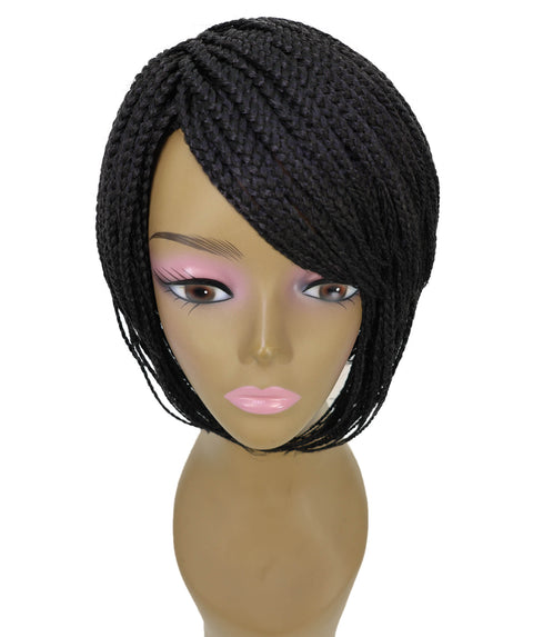 Brendy 8.5 Inch Short Side-Parted Braided Wig Elegant & Lightweight Synthetic Hair for Women