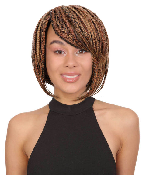 Brendy 8.5 Inch Short Side-Parted Braided Wig Elegant & Lightweight Synthetic Hair for Women