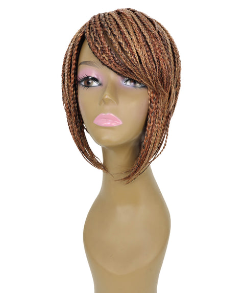 Brendy 8.5 Inch Short Side-Parted Braided Wig Elegant & Lightweight Synthetic Hair for Women