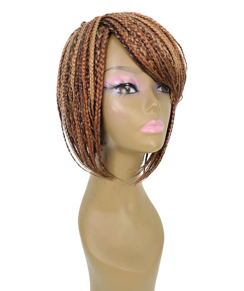 Brendy 8.5 Inch Short Side-Parted Braided Wig Elegant & Lightweight Synthetic Hair for Women