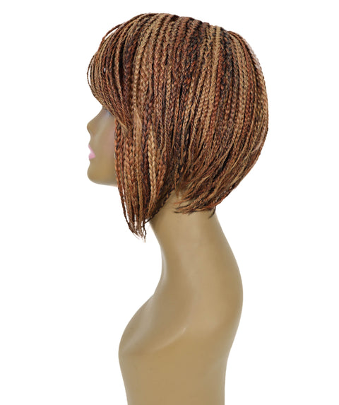 Brendy 8.5 Inch Short Side-Parted Braided Wig Elegant & Lightweight Synthetic Hair for Women