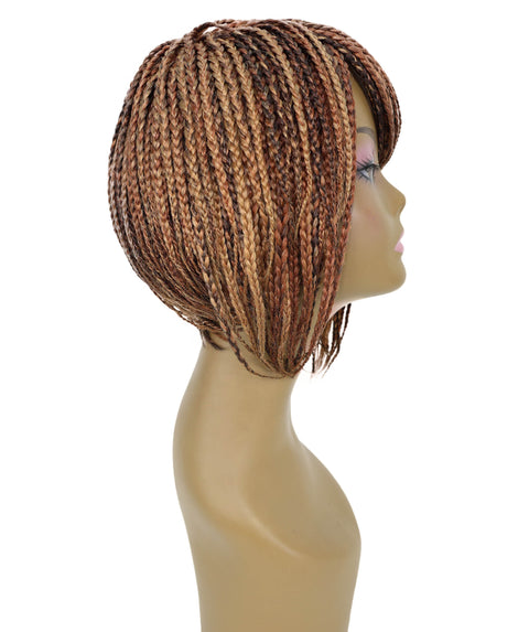 Brendy 8.5 Inch Short Side-Parted Braided Wig Elegant & Lightweight Synthetic Hair for Women