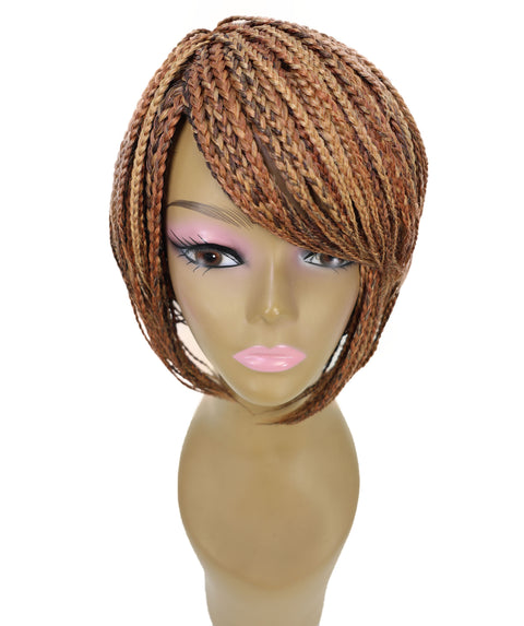 Brendy 8.5 Inch Short Side-Parted Braided Wig Elegant & Lightweight Synthetic Hair for Women