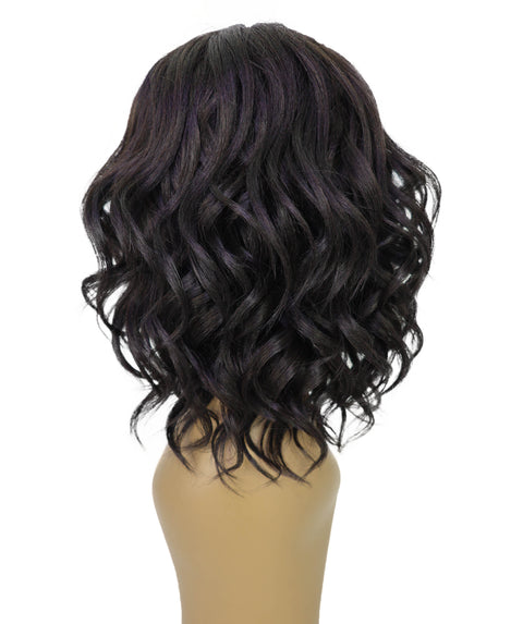 Mouna 13 Inch Shoulder-Length Wavy Wig with Bangs | Soft & Stylish Synthetic Hair