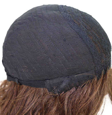 Mouna 13 Inch Shoulder-Length Wavy Wig with Bangs | Soft & Stylish Synthetic Hair