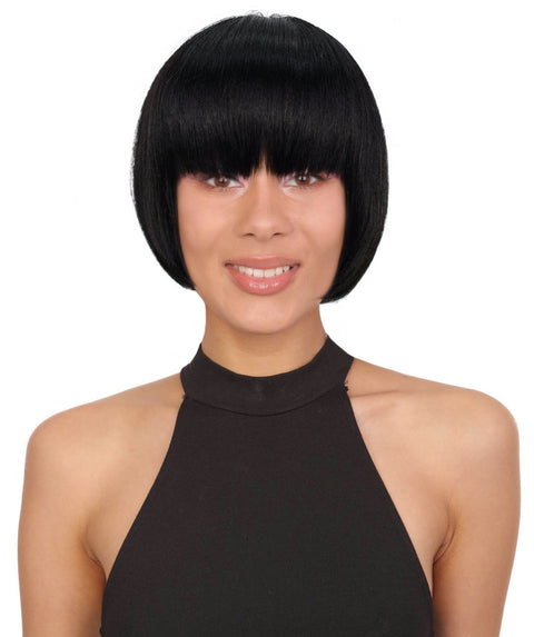 Maryj 8 Inch Chic Short Bob Wig with Full Bangs