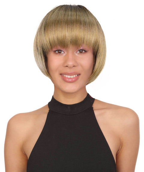 Maryj 8 Inch Chic Short Bob Wig with Full Bangs