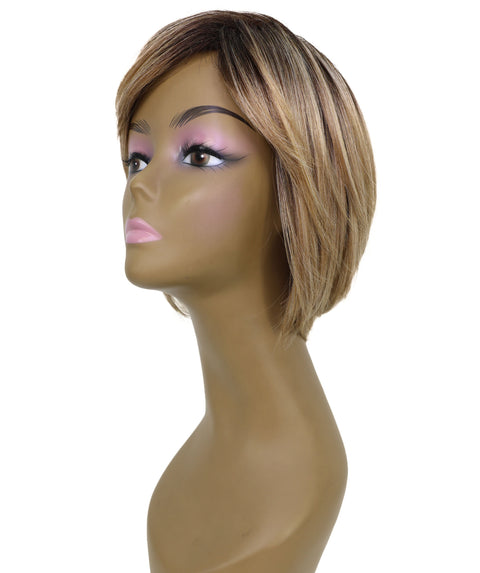 Kettcia Sleek Layered Cut with Face-Framing Style Straight Short Bob Wig