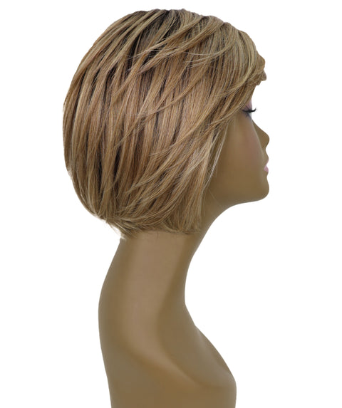 Kettcia Sleek Layered Cut with Face-Framing Style Straight Short Bob Wig