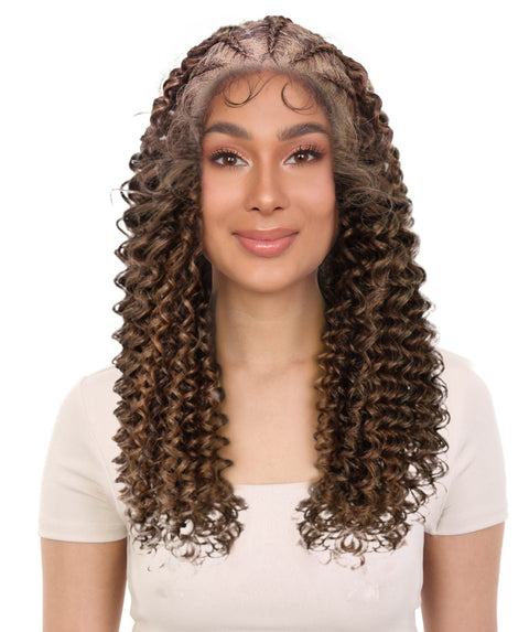 Leilani Lace Front Braided Curly Wig