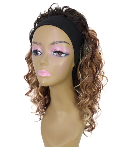 ARIANNA -20 Inch Easy Slip-On Curly Half Wig With Drawstring Natural-Look