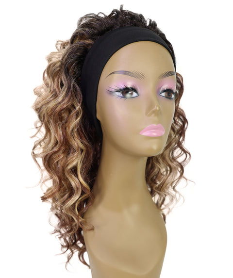 ARIANNA -20 Inch Easy Slip-On Curly Half Wig With Drawstring Natural-Look