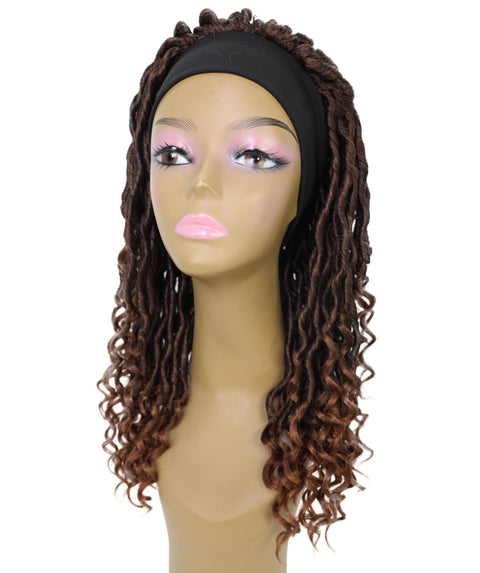 NEKA 21-Inch Long Twist Spiral Curl Wig with Headband