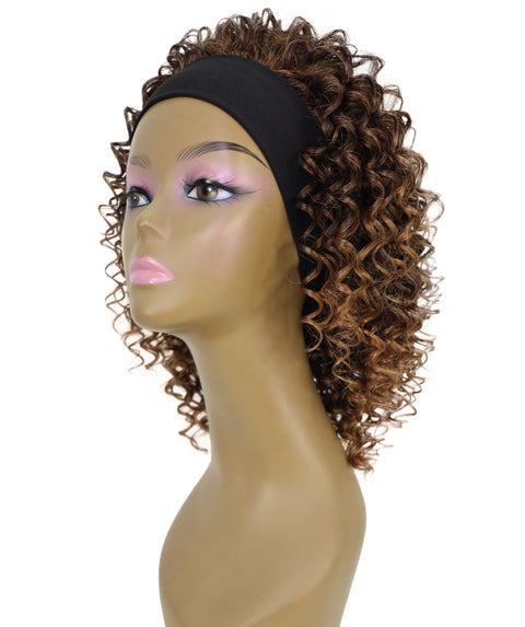 Binta 15.5 in Slip-On Afro-Style Half Wig with Voluminous Curls