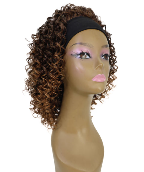 Binta 15.5 in Slip-On Afro-Style Half Wig with Voluminous Curls