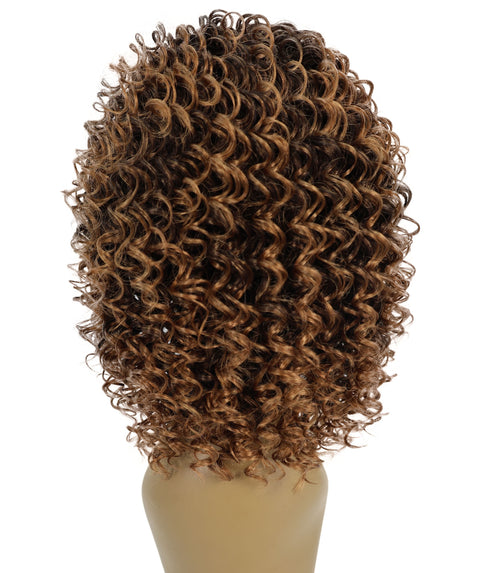 Binta 15.5 in Slip-On Afro-Style Half Wig with Voluminous Curls