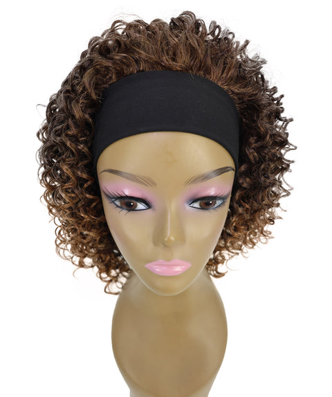 Binta 15.5 in Slip-On Afro-Style Half Wig with Voluminous Curls