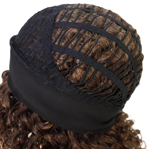 Binta 15.5 in Slip-On Afro-Style Half Wig with Voluminous Curls