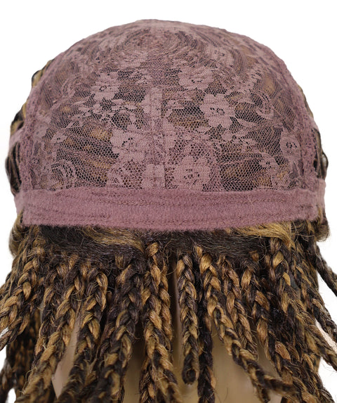 Merlene Shoulder-Length full wig Braided Curly with Box Braid Texture Bob Wig