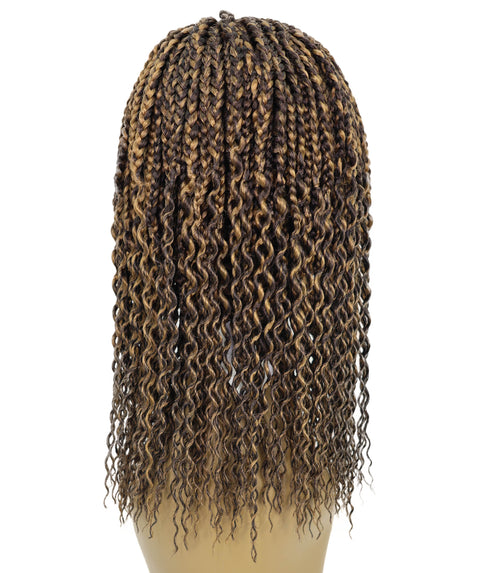 Merlene Shoulder-Length full wig Braided Curly with Box Braid Texture Bob Wig