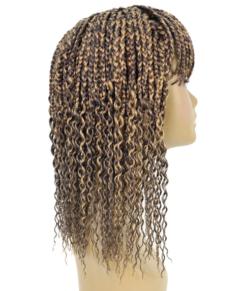 Merlene Shoulder-Length full wig Braided Curly with Box Braid Texture Bob Wig