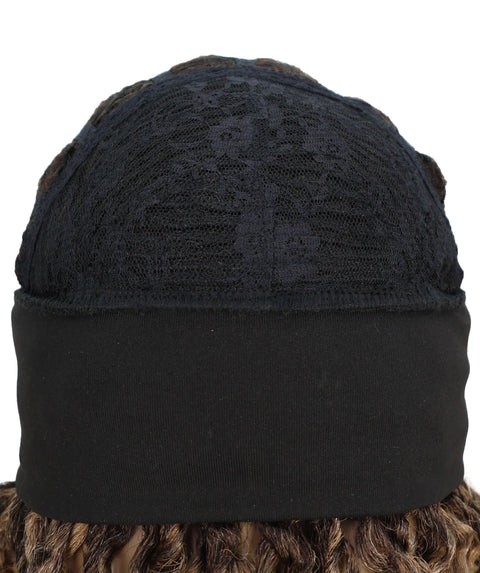 Zoraida Shoulder-length Slip-On Curly Half Wig with Layered Twist Spiral Curls