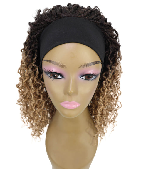Zoraida Shoulder-length Slip-On Curly Half Wig with Layered Twist Spiral Curls