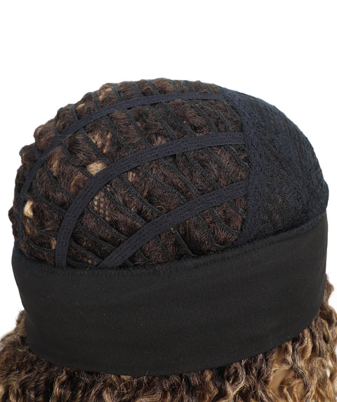 Zoraida Shoulder-length Slip-On Curly Half Wig with Layered Twist Spiral Curls