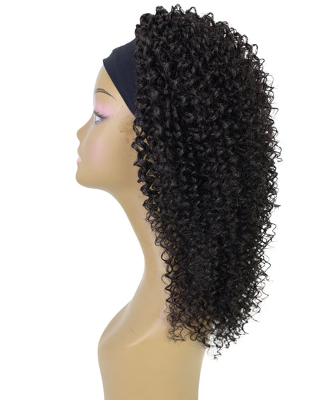 Zemira Women's Natural Curly Afro Wig with Headband