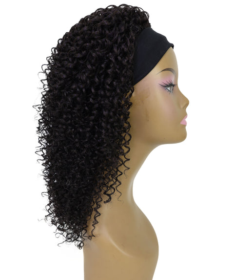 Zemira Women's Natural Curly Afro Wig with Headband
