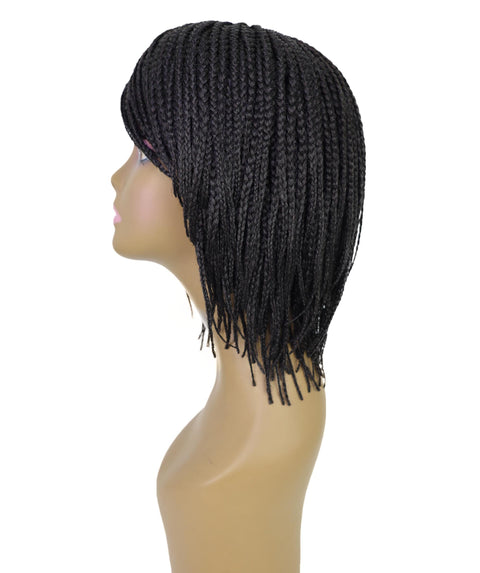 Nikita Women's Elegant Side-Part Short Micro Braided Wig